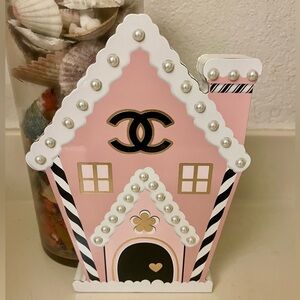 CHANEL Pink and White Decorative House with Pearls